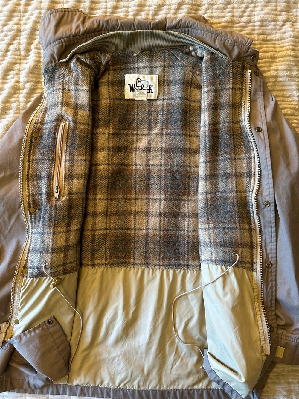 Vintage Woolrich Wool Blanket Lined Gray Barn Chore Jacket XL - Picture 12 of 14